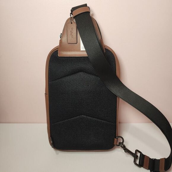 NWT COACH CO911 ETHAN PACK BAG Saddle Brown Leather QBSD BACKPACK - Picture 6 of 7